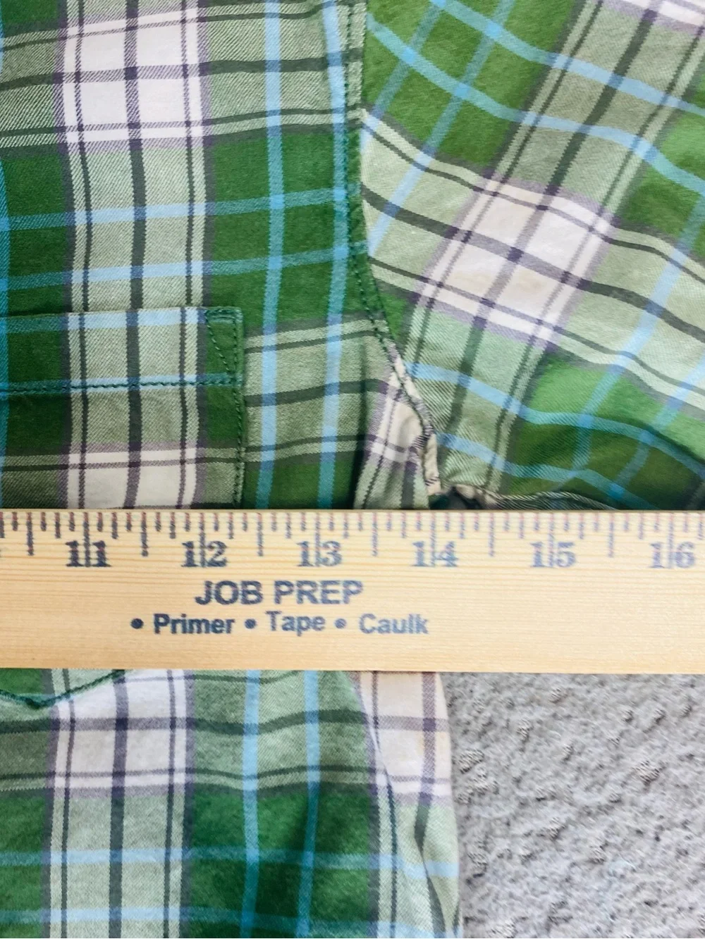 Carter's Green and White Plaid Button-Down Shirt